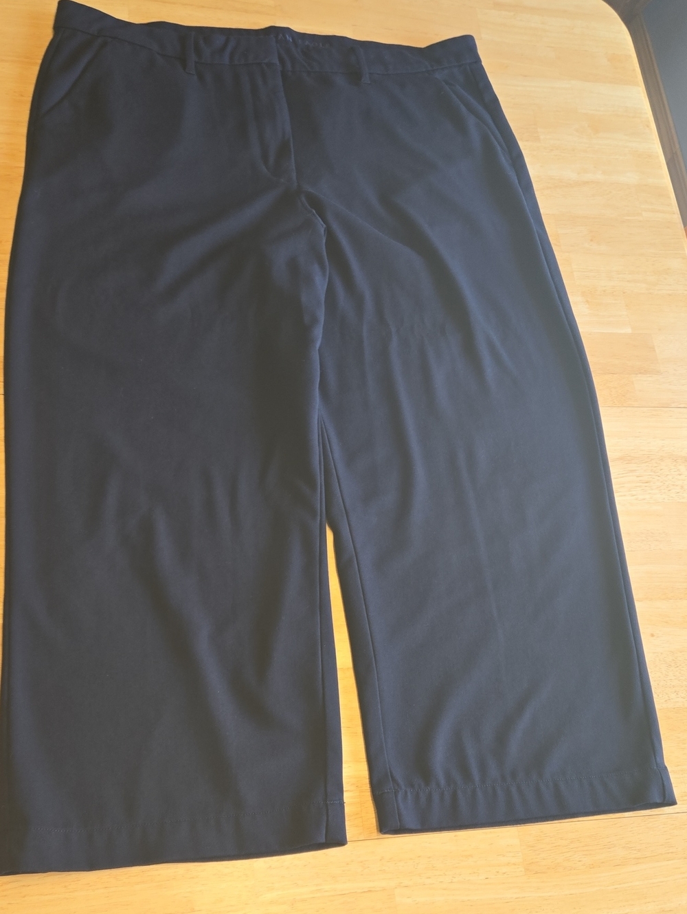 AE Black Barrel Trousers.  Woven poly/viscose. Office Casual Size 20